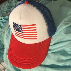 Brand new USA American flag july 4th trucker hat